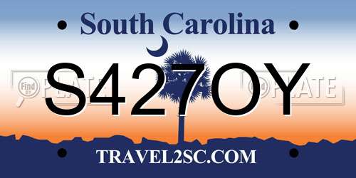 S427OY South Carolina License Plate
