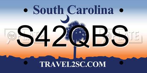 S42QBS South Carolina License Plate