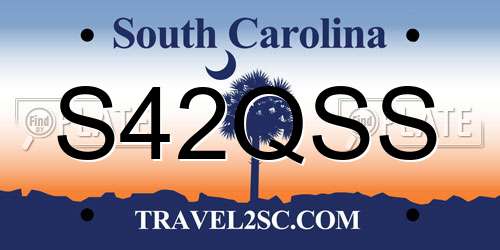 S42QSS South Carolina License Plate