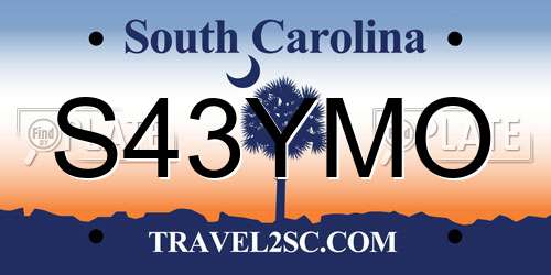S43YMO South Carolina License Plate