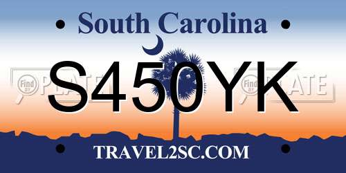 S450YK South Carolina License Plate