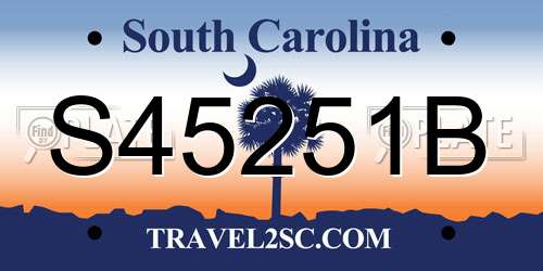 S45251B South Carolina License Plate