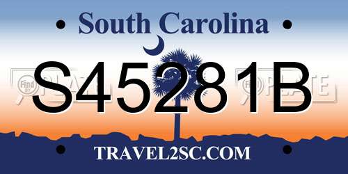 S45281B South Carolina License Plate
