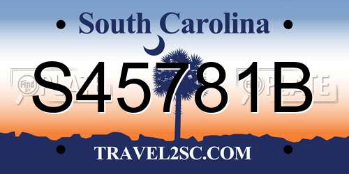 S45781B South Carolina License Plate