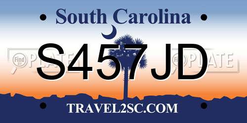 S457JD South Carolina License Plate