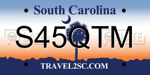 S45QTM South Carolina License Plate