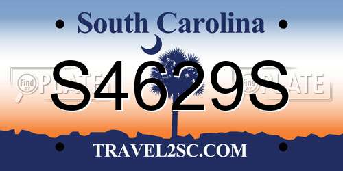 S4629S South Carolina License Plate