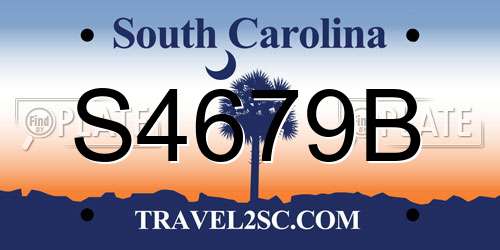 S4679B South Carolina License Plate