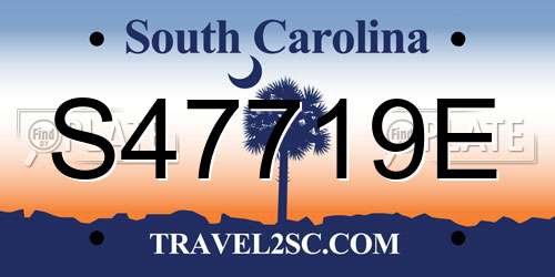 S47719E South Carolina License Plate