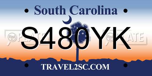 S480YK South Carolina License Plate