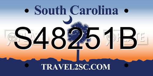 S48251B South Carolina License Plate