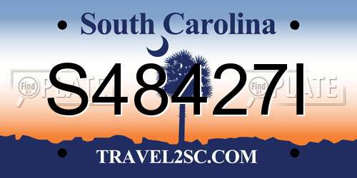S48427I South Carolina License Plate