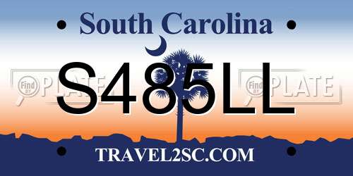 S485LL South Carolina License Plate