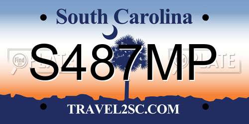 S487MP South Carolina License Plate