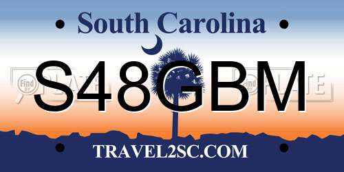 S48GBM South Carolina License Plate