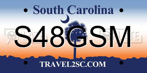 S48GSM South Carolina License Plate