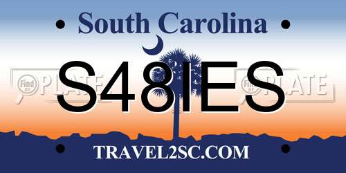 S48IES South Carolina License Plate
