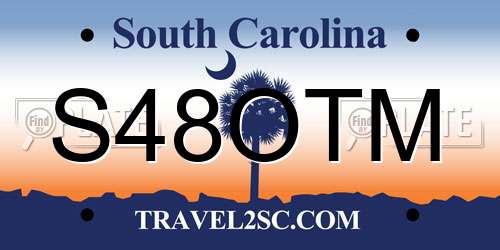 S48OTM South Carolina License Plate