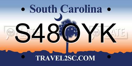 S48OYK South Carolina License Plate