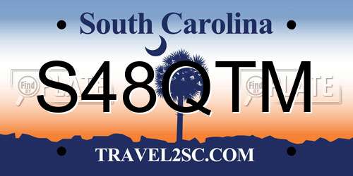S48QTM South Carolina License Plate