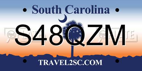 S48QZM South Carolina License Plate