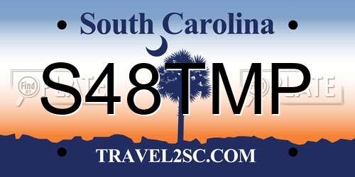 S48TMP South Carolina License Plate