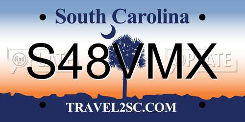 S48VMX South Carolina License Plate