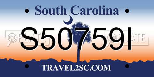 S50759I South Carolina License Plate