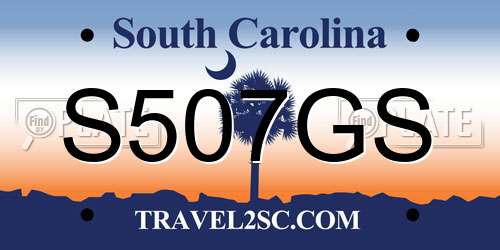 S507GS South Carolina License Plate