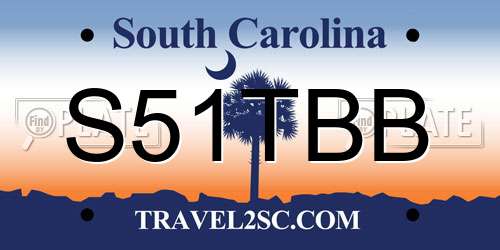 S51TBB South Carolina License Plate