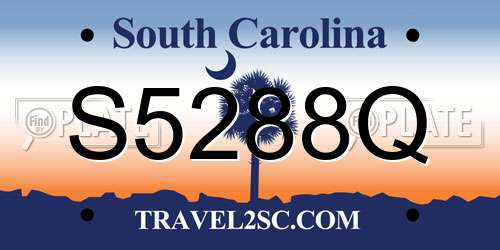 S5288Q South Carolina License Plate