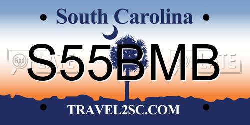 S55BMB South Carolina License Plate