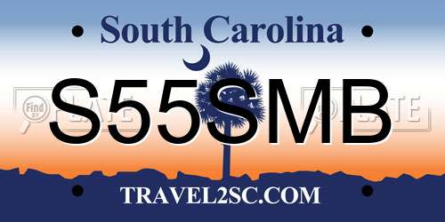 S55SMB South Carolina License Plate