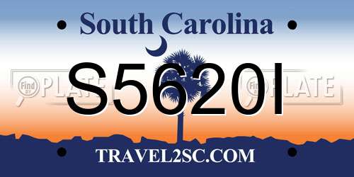 S5620I South Carolina License Plate