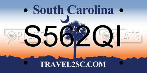 S562QI South Carolina License Plate