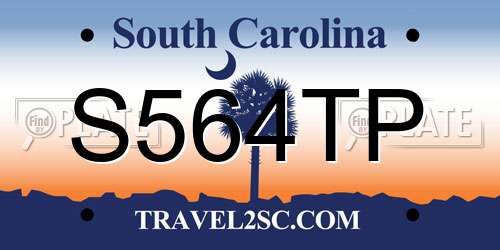 S564TP South Carolina License Plate