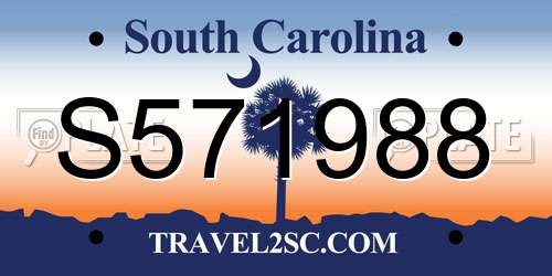 S571988 South Carolina License Plate