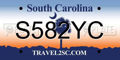 S582YC South Carolina License Plate