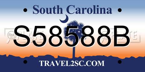 S58588B South Carolina License Plate