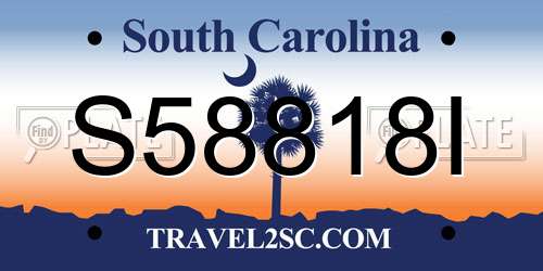S58818I South Carolina License Plate