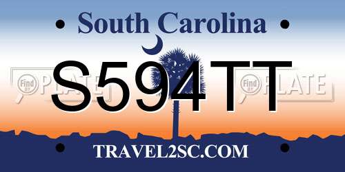 S594TT South Carolina License Plate