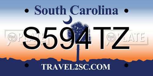 S594TZ South Carolina License Plate