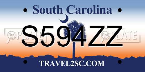 S594ZZ South Carolina License Plate