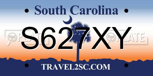 S627XY South Carolina License Plate