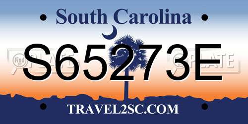 S65273E South Carolina License Plate