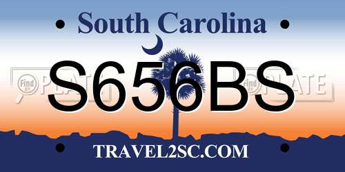 S656BS South Carolina License Plate