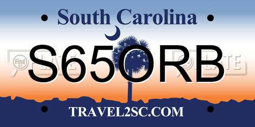 S65ORB South Carolina License Plate