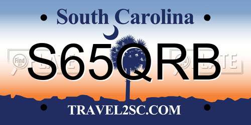 S65QRB South Carolina License Plate