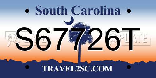 S67726T South Carolina License Plate