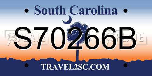 S70266B South Carolina License Plate